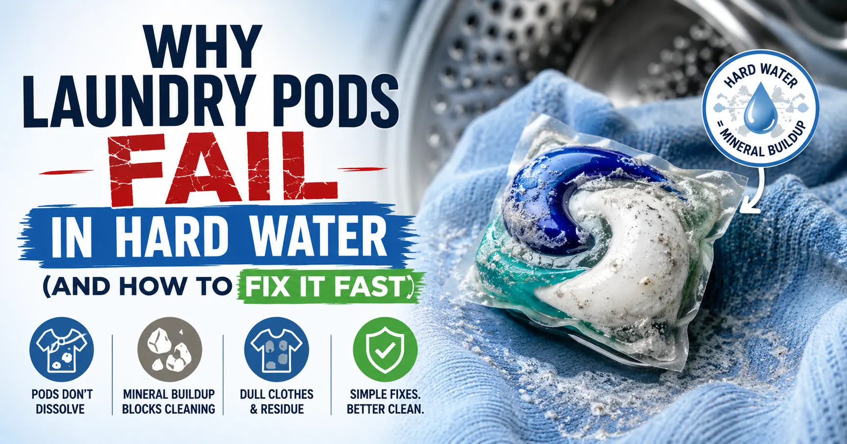 laundry pods not working in hard water