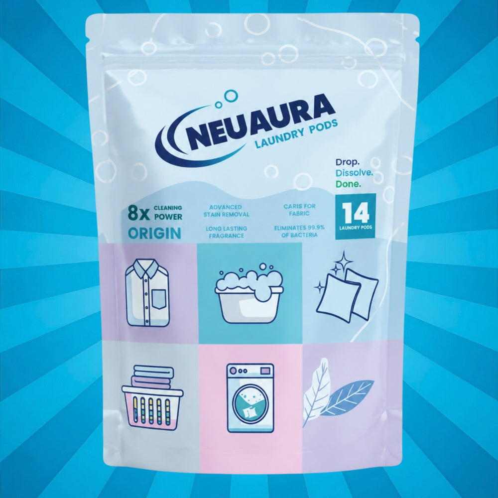 Neuaura Laundry Pods | No-Mess Detergent Pods for Washing Machines (14 Pods)