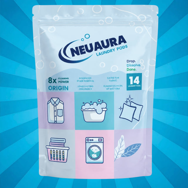 Neuaura Laundry Pods | No-Mess Detergent Pods for Washing Machines (14 Pods)