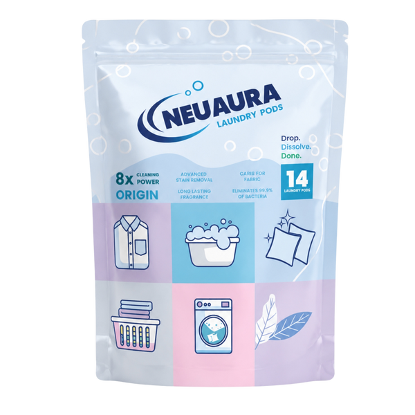 Neuaura Laundry Pods | No-Mess Detergent Pods for Washing Machines (14 Pods)