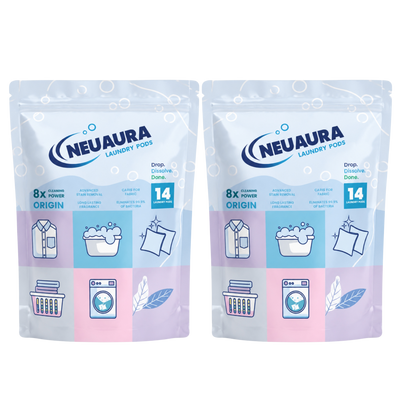 Neuaura Laundry Pods | No-Mess Detergent Pods for Washing Machines (Pack of 2) (28 Pods)